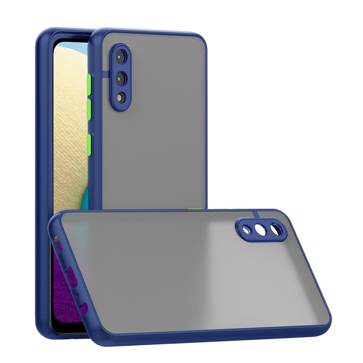 Camera Protection Translucent Case For Samsung Galaxy A20 /M02 In Navy - Durable & Reliable
