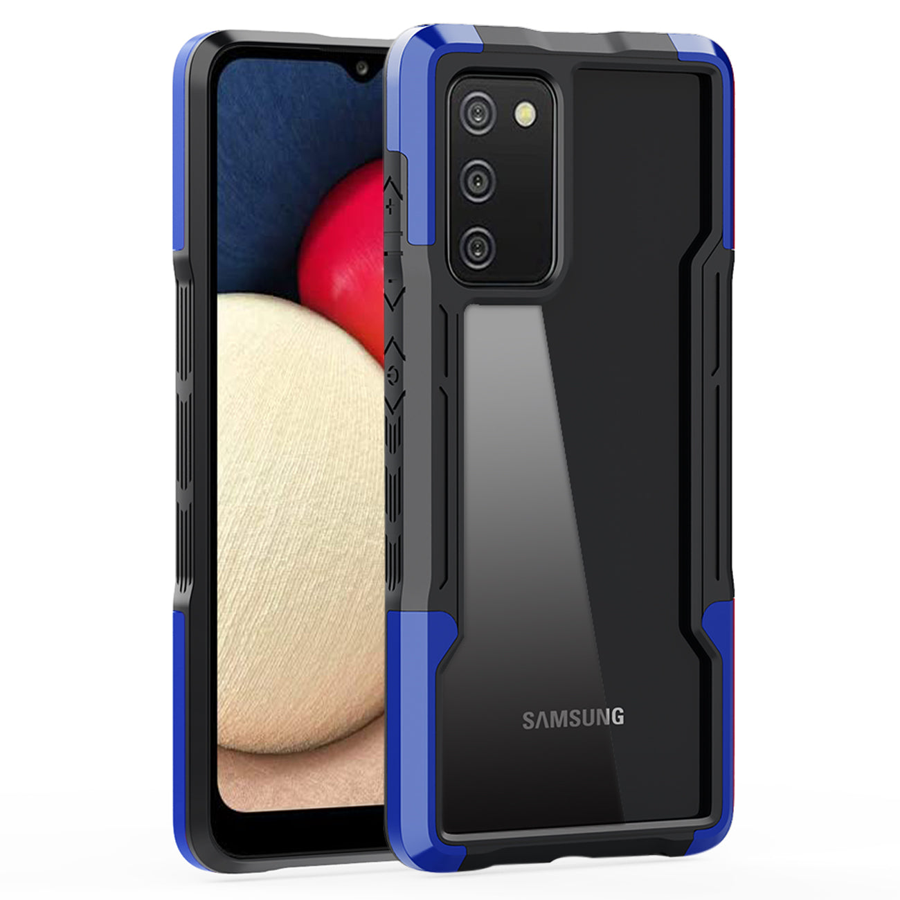 Shockproof Excellent Grip with Silky Feeling for Samsung Galaxy A02S In Blue - Shockproof & Reliable