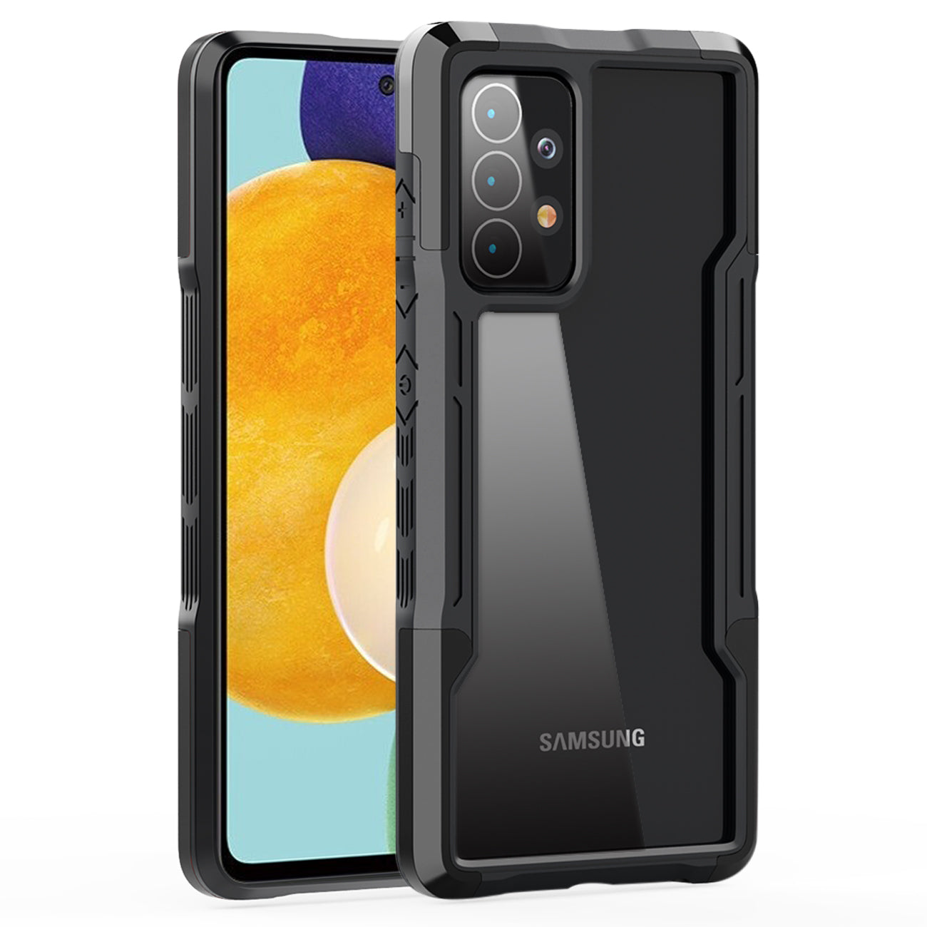 Shockproof Excellent Grip with Silky Feeling for Samsung Galaxy A52/5G In Black - Durable & Reliable