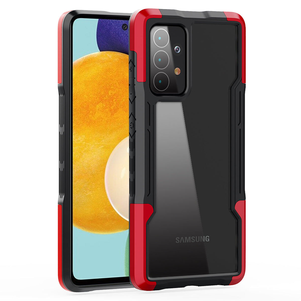 Shockproof Excellent Grip with Silky Feeling for Samsung Galaxy A52/5G In Red - Ultra-Slim & Reliable