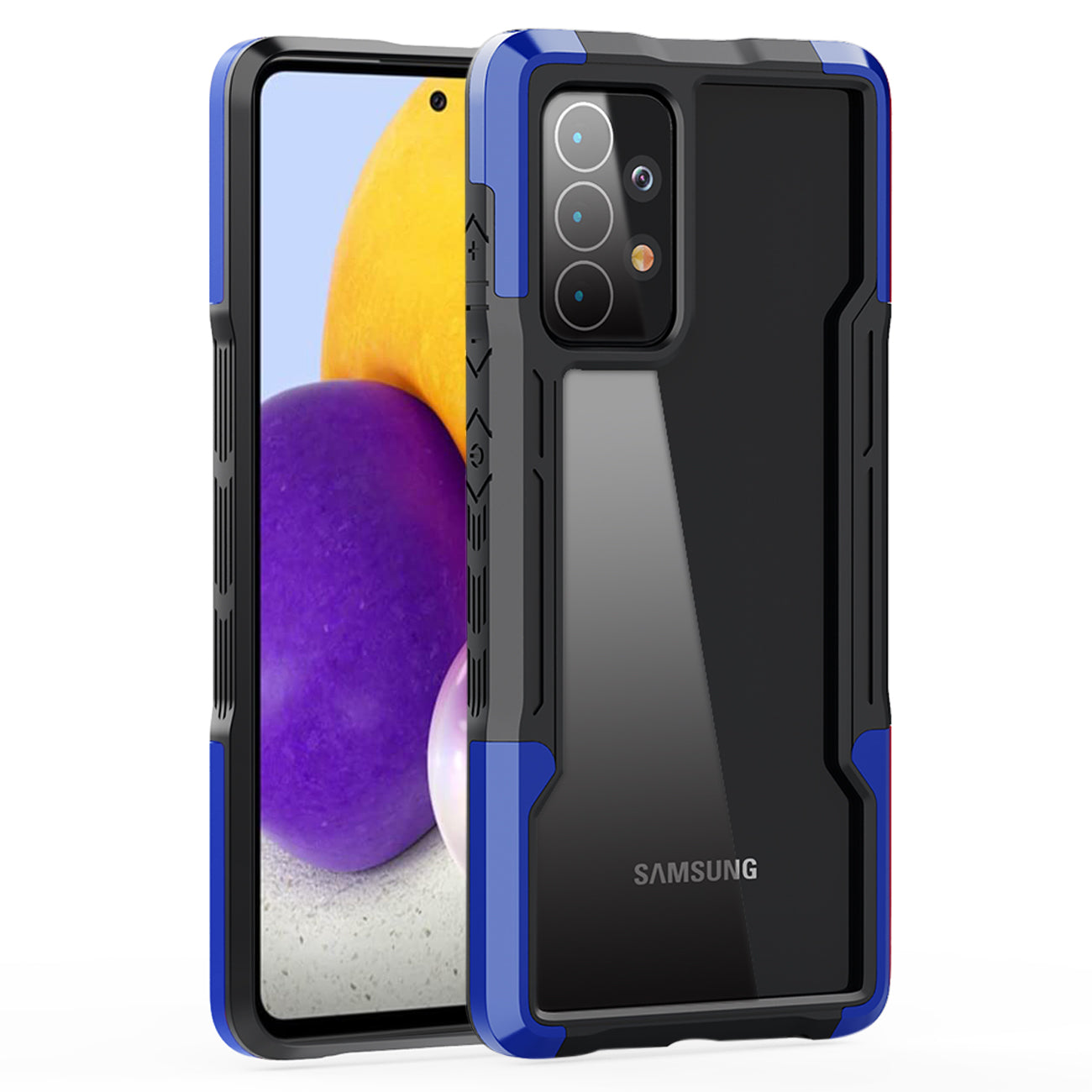 Shockproof Excellent Grip with Silky Feeling for Samsung Galaxy A72 5G In Blue - Premium & Reliable