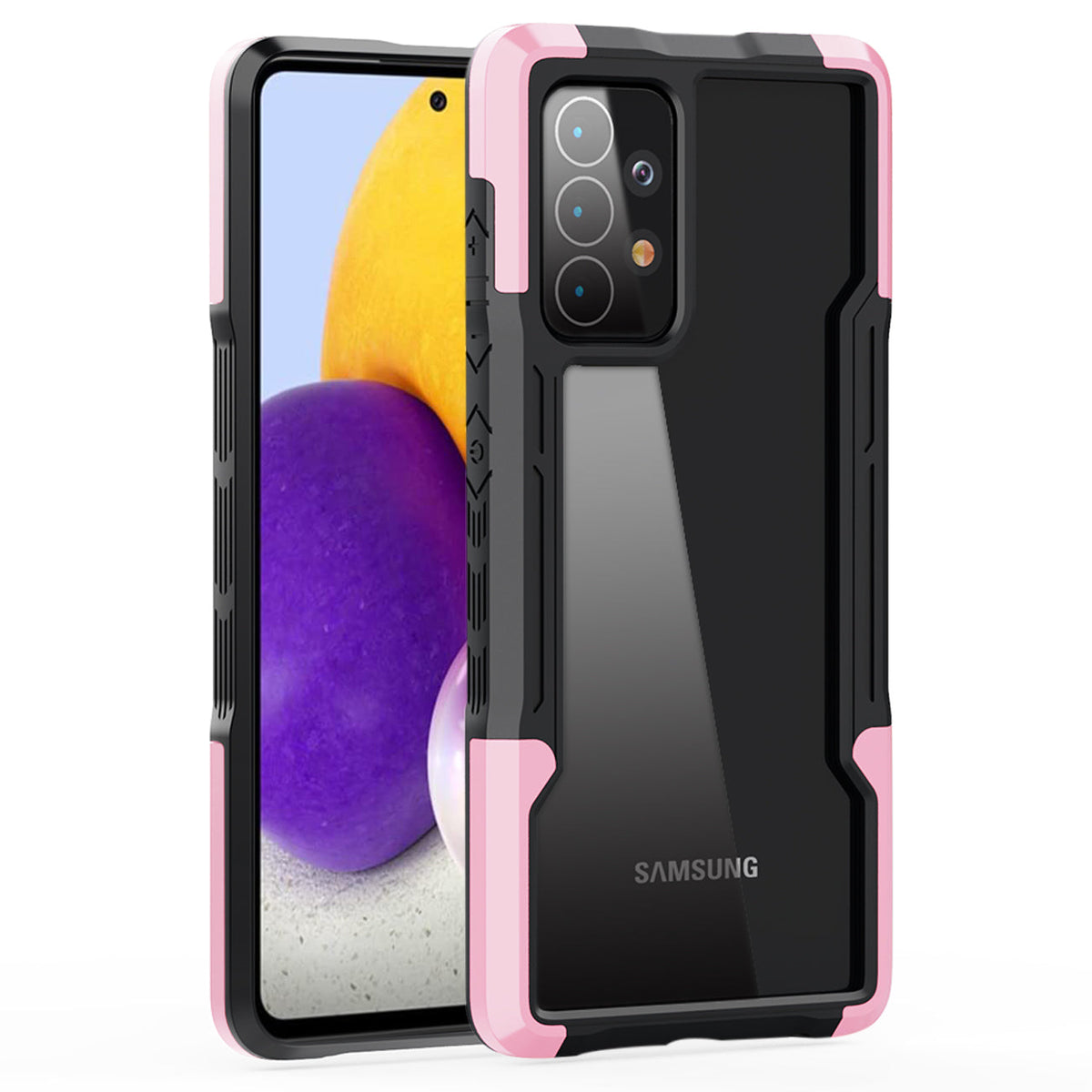 Shockproof Excellent Grip with Silky Feeling for Samsung Galaxy A72 5G In Pink - Ultra-Slim & Reliable