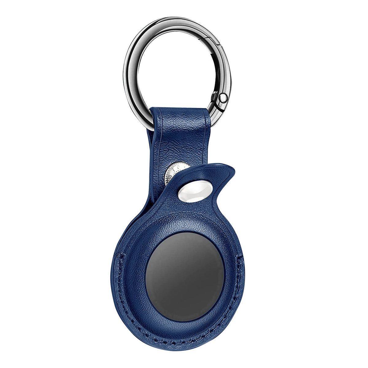 Leather Protective Case for Apple AirTag In Navy - Shockproof & Reliable
