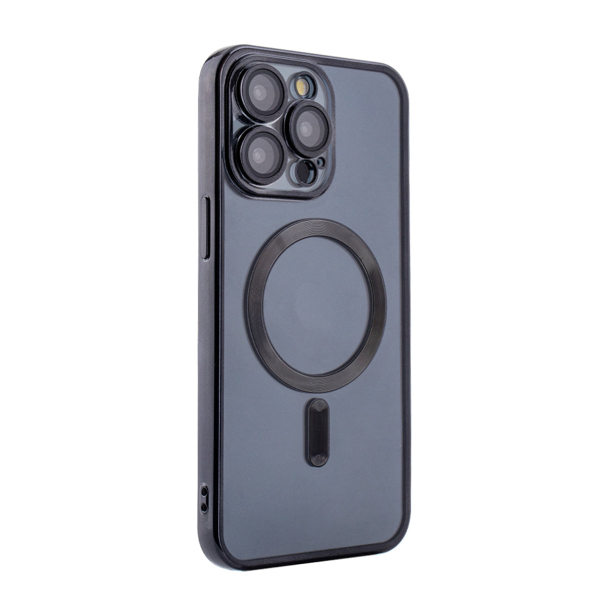 iPhone 15 PRO Compatible Magnetic Wireless Charging TPU Bumper Case For iPhone 15 PRO MAX In Black - Durable Protection by