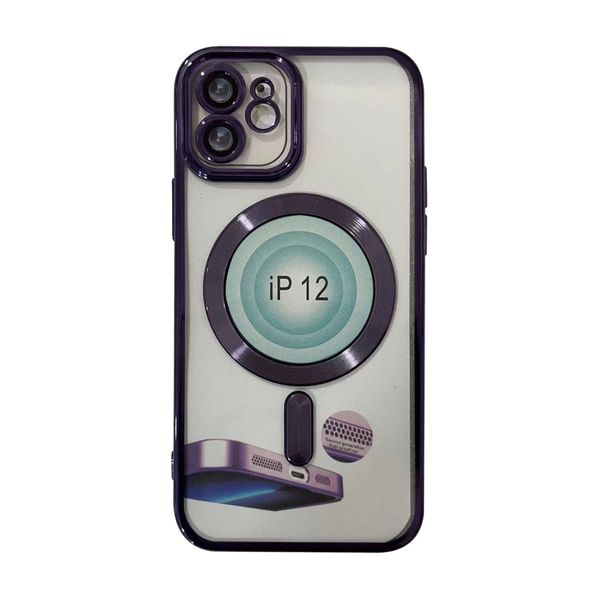 iPhone 14 Plus Compatible Magnetic Wireless Charging TPU Bumper Case For iPhone 14 Plus In Purple - Shockproof Protection by