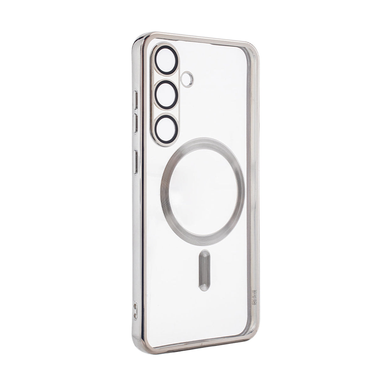 SAMSUNG S24 Compatible Magnetic Wireless Charging TPU Bumper Case For SAMSUNG S24 Plus In Silver - Heavy Duty Protection by