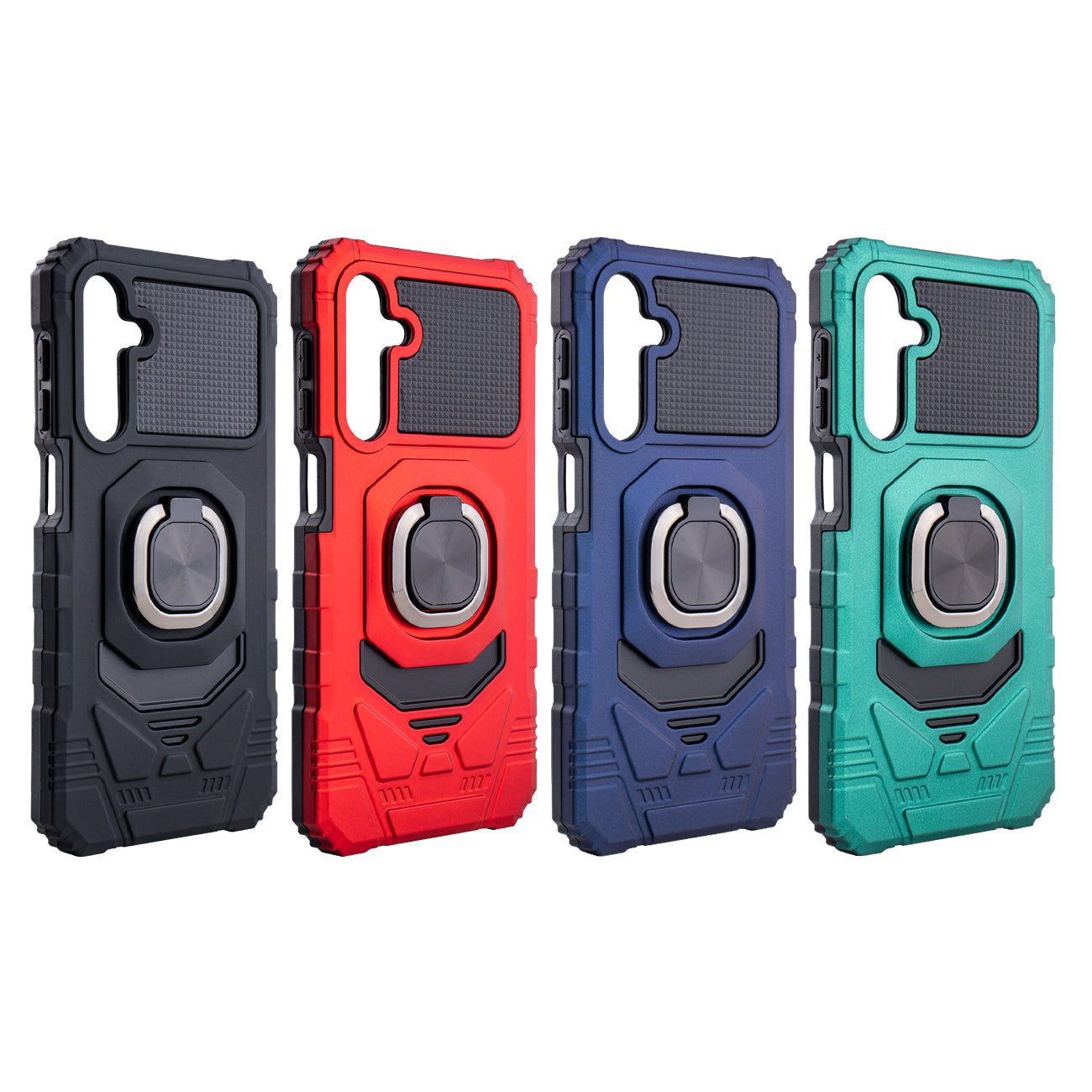 Kickstand Ring Holder TPU Shockproof Case for Motorola Moto G Power 5G (2024) in RED - Premium & Reliable