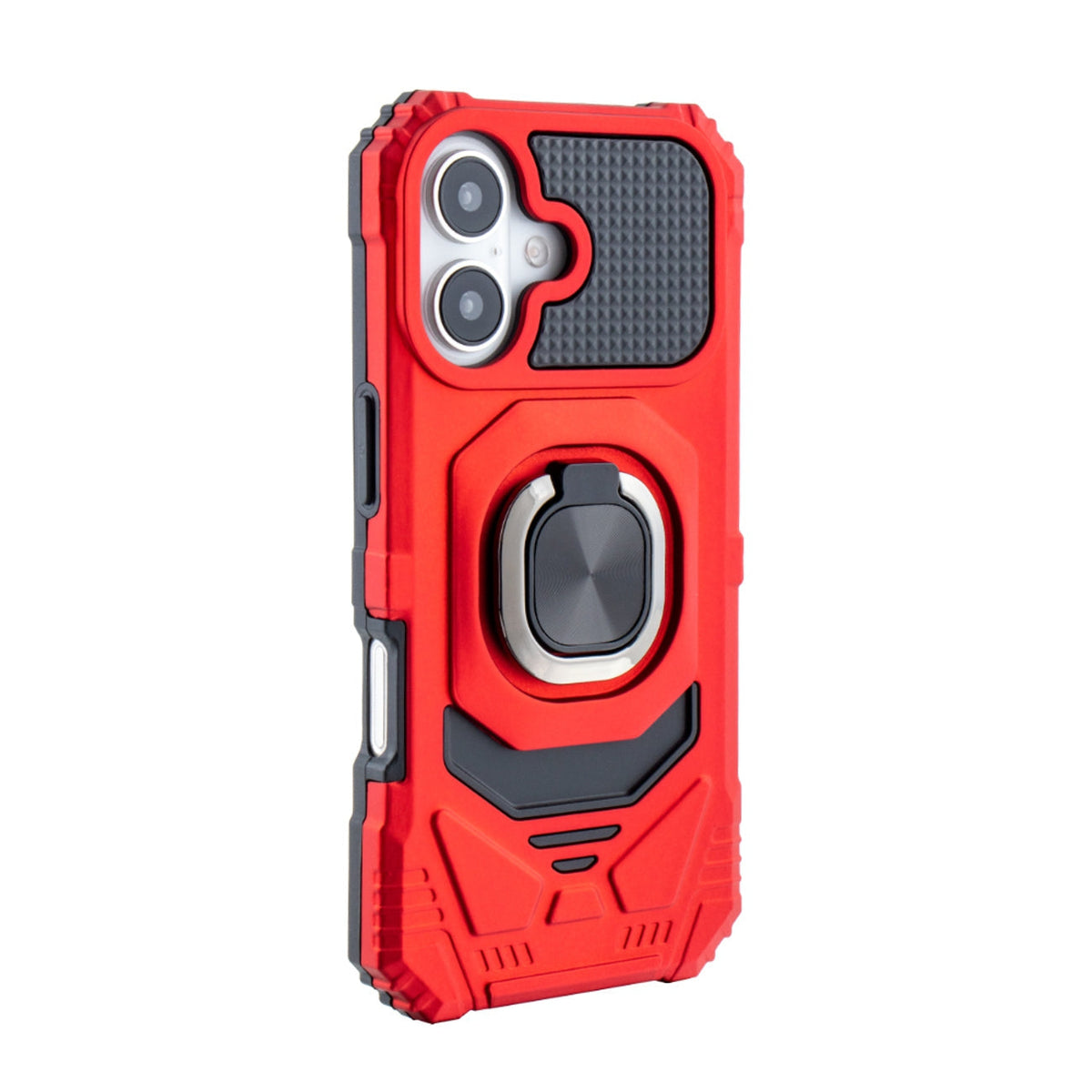 IPHONE 16 Compatible Kickstand Ring Holder TPU Shockproof Case for IPHONE 16 in Red - Premium Protection by