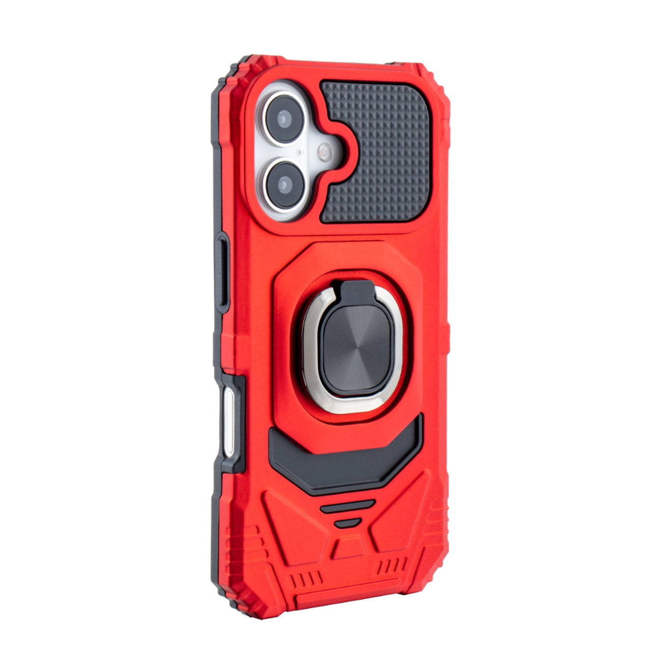 IPHONE 16 Compatible Kickstand Ring Holder TPU Shockproof Case for IPHONE 16 in Red - Premium Protection by