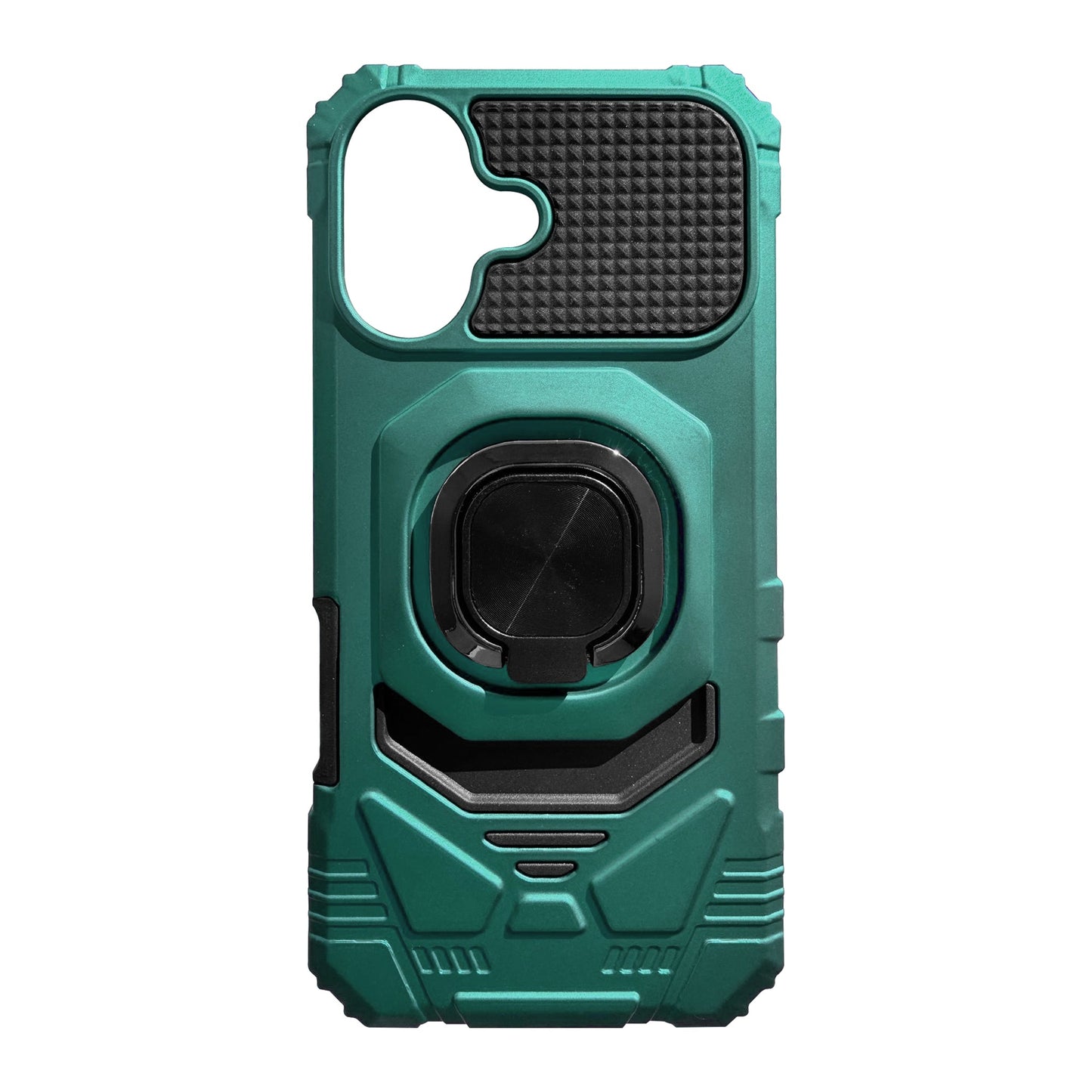 IPHONE 17 Compatible Kickstand Ring Holder TPU Shockproof Case for IPHONE 17 in Green - Heavy Duty Protection by