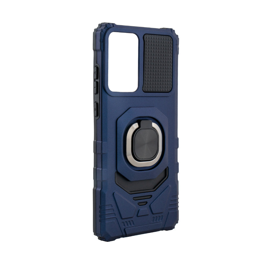 Kickstand Ring Holder TPU Shockproof Case for Motorola Moto G Stylus 5G (2024) in BLUE - Durable & Reliable