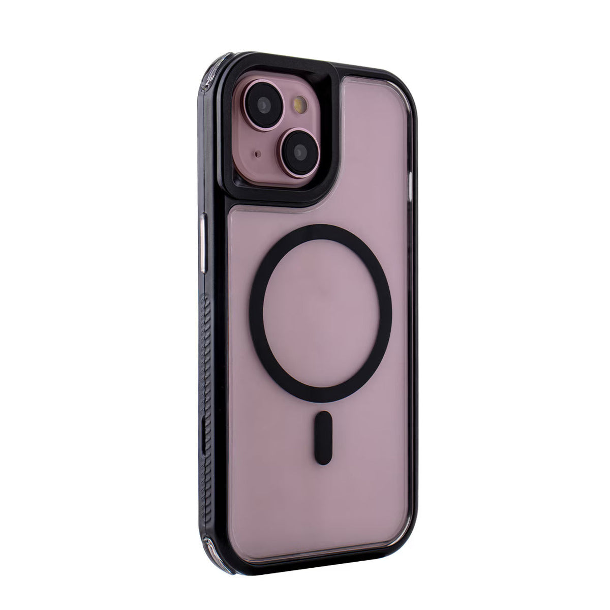iPhone 15 Compatible Heavy Duty 3-in-1 Hybrid Shockproof Anti-Fall Protective Magnetic Case for iPhone 15 in Black - Crystal Clear Protection by
