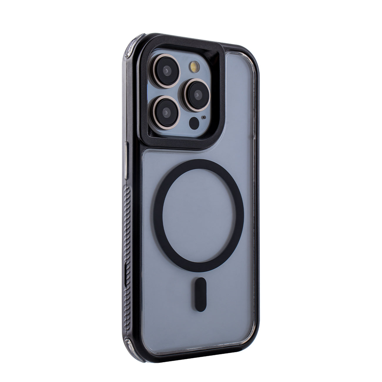 iPhone 15 Pro Compatible Heavy Duty 3-in-1 Hybrid Shockproof Anti-Fall Protective Magnetic Case for iPhone 15 Pro in Black - Durable Protection by