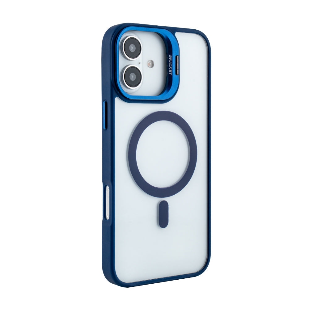 iPhone 16 Plus Compatible Magnetic Phone Case (Blue) with Built-in Invisible Kickstand Compatible with iPhone 16 Plus - Premium Protection by