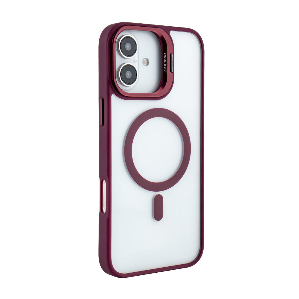 iPhone 16 Plus Compatible Magnetic Phone Case (Red) with Built-in Invisible Kickstand Compatible with iPhone 16 Plus - Heavy Duty Protection by