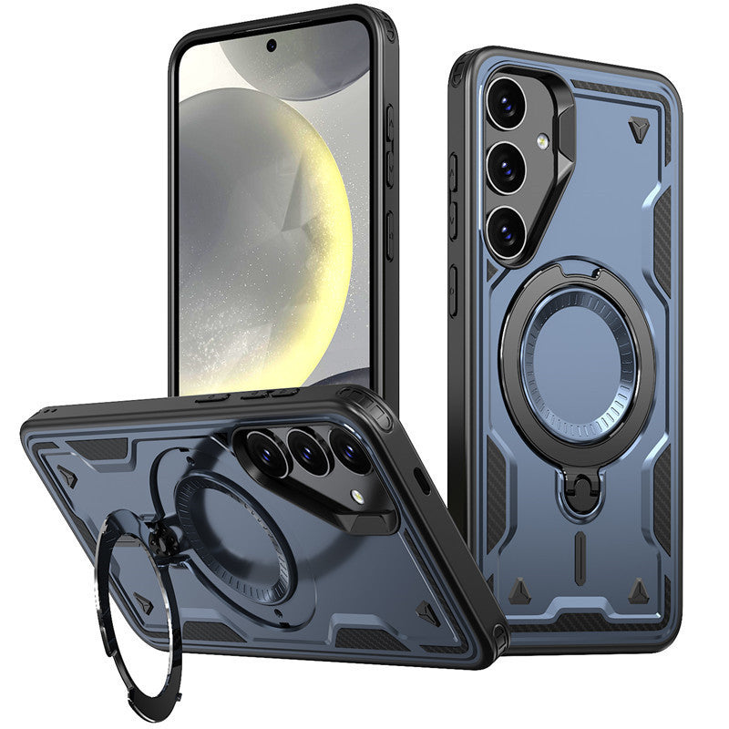 360¡ã Rotating Magnetic Versatile Stand Navy Compatible with SAMSUNG A36, PC73-SAMA36NV - Shockproof & Reliable