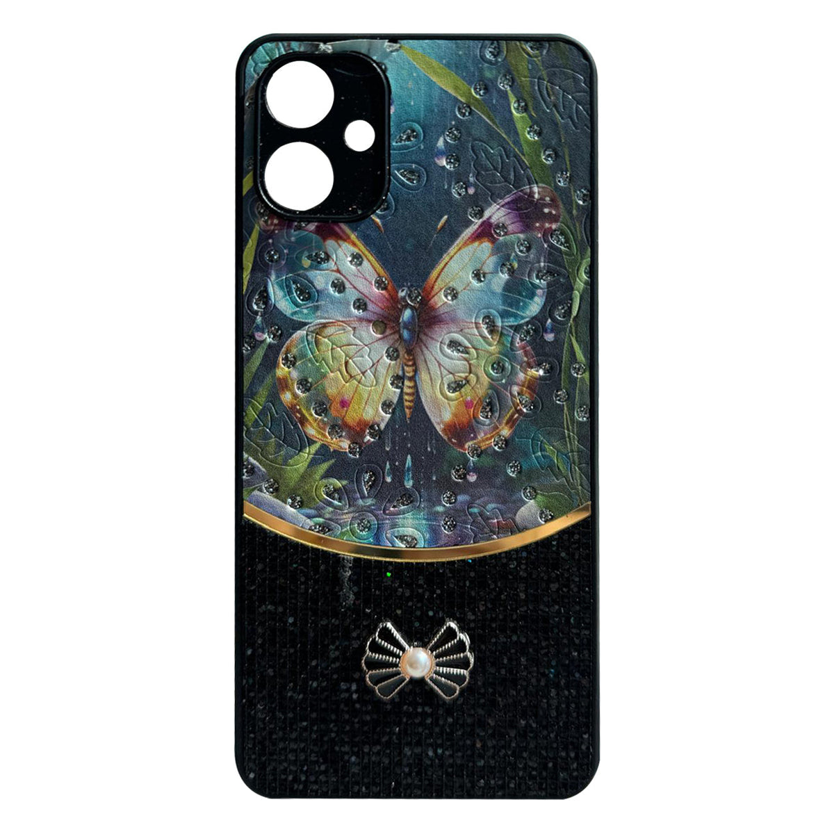 Sparkle Glitter Bling Phone Case in Black With Colorful Cover For Galaxy A06 - Durable & Reliable