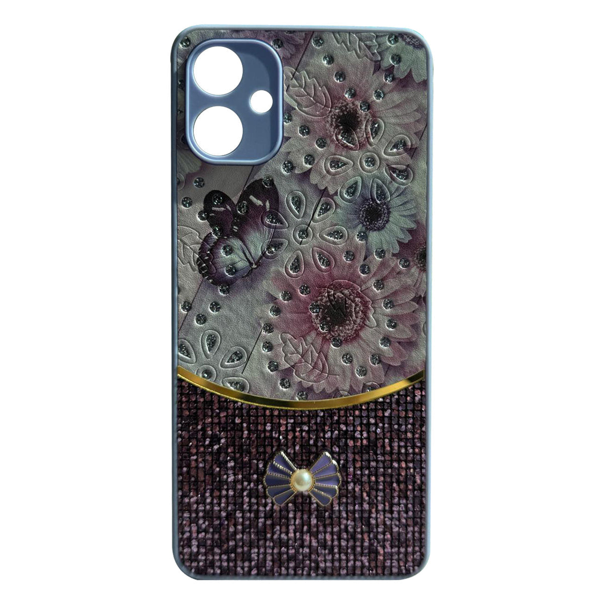 Sparkle Glitter Bling Phone Case in Purple With Colorful Cover For Galaxy A06 - Shockproof & Reliable