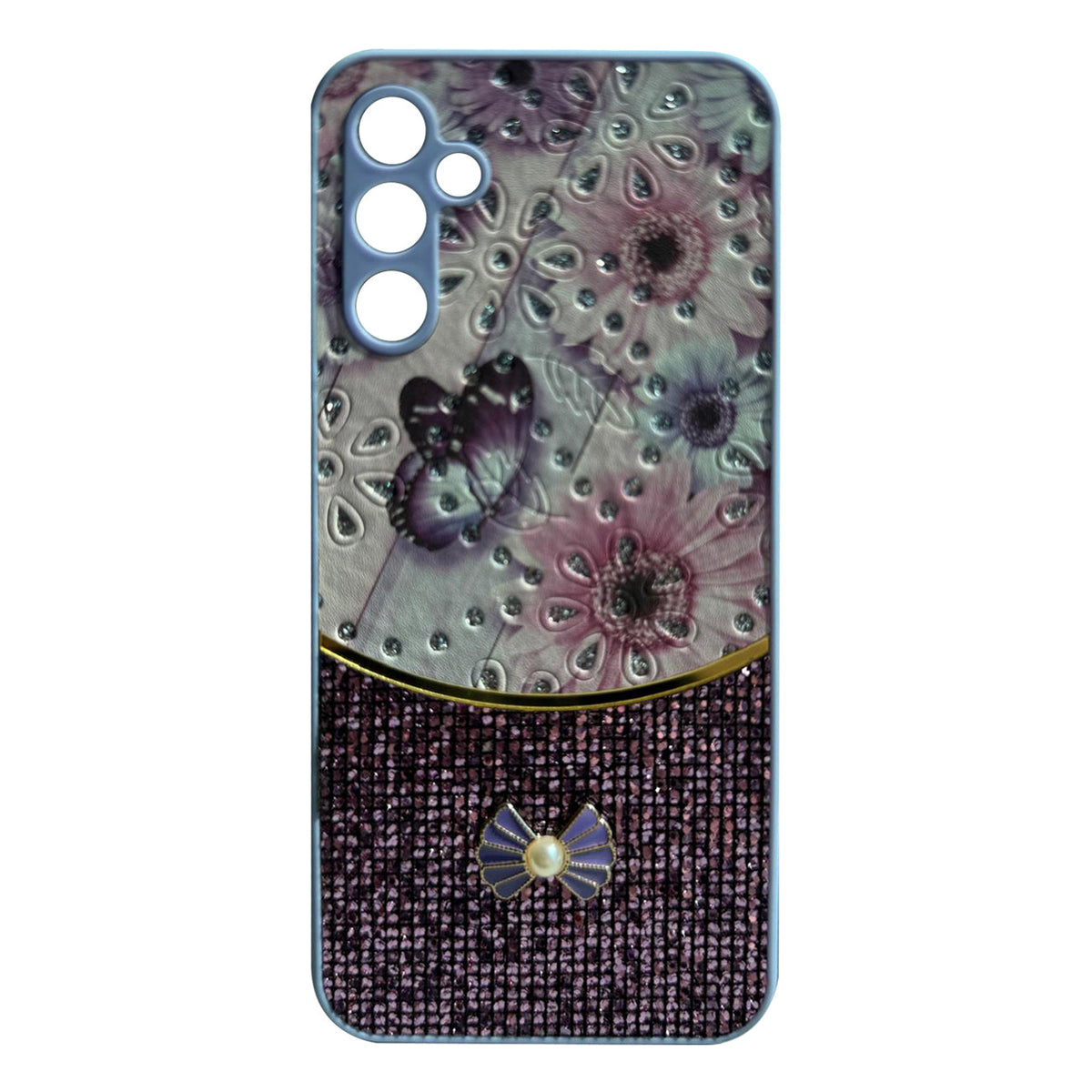 Sparkle Glitter Bling Phone Case in Purple With Colorful Cover For Galaxy A35 - Durable & Reliable