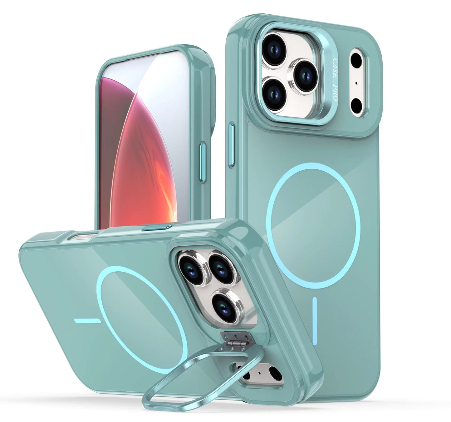 IPHONE 17 PRO Compatible Built-in Stash Stand, Shockproof, Sturdy, Compatible with MagSafe Protection Stylish Cover, Compatible with IPHONE 17 PRO MAX, PC76-IPH17MAXNV - Durable Protection by