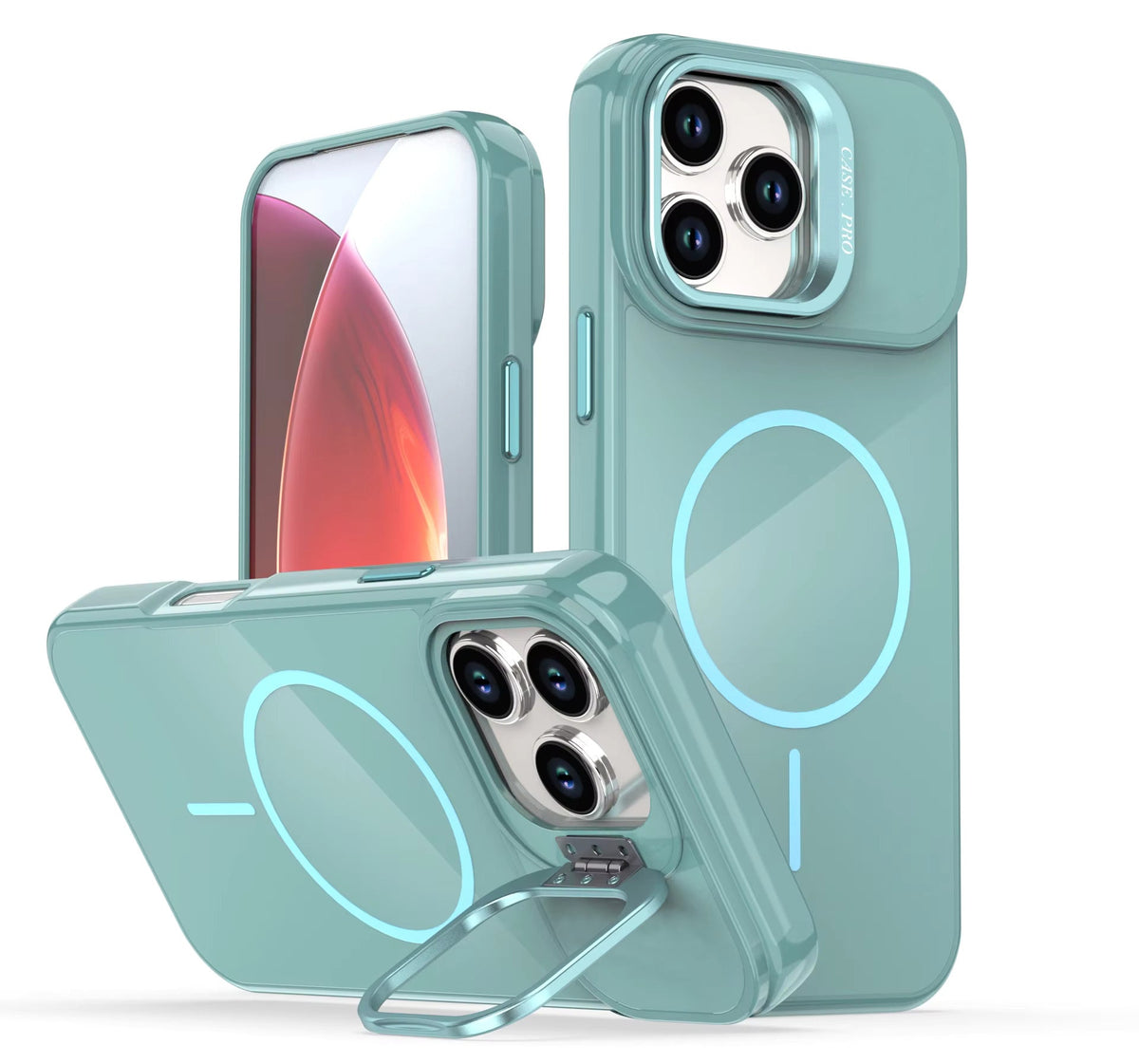 IPHONE 17 Compatible Built-in Stash Stand, Shockproof, Sturdy, Compatible with MagSafe Protection Stylish Cover, Compatible with IPHONE 17, PC76-IPH17NV - Heavy Duty Protection by