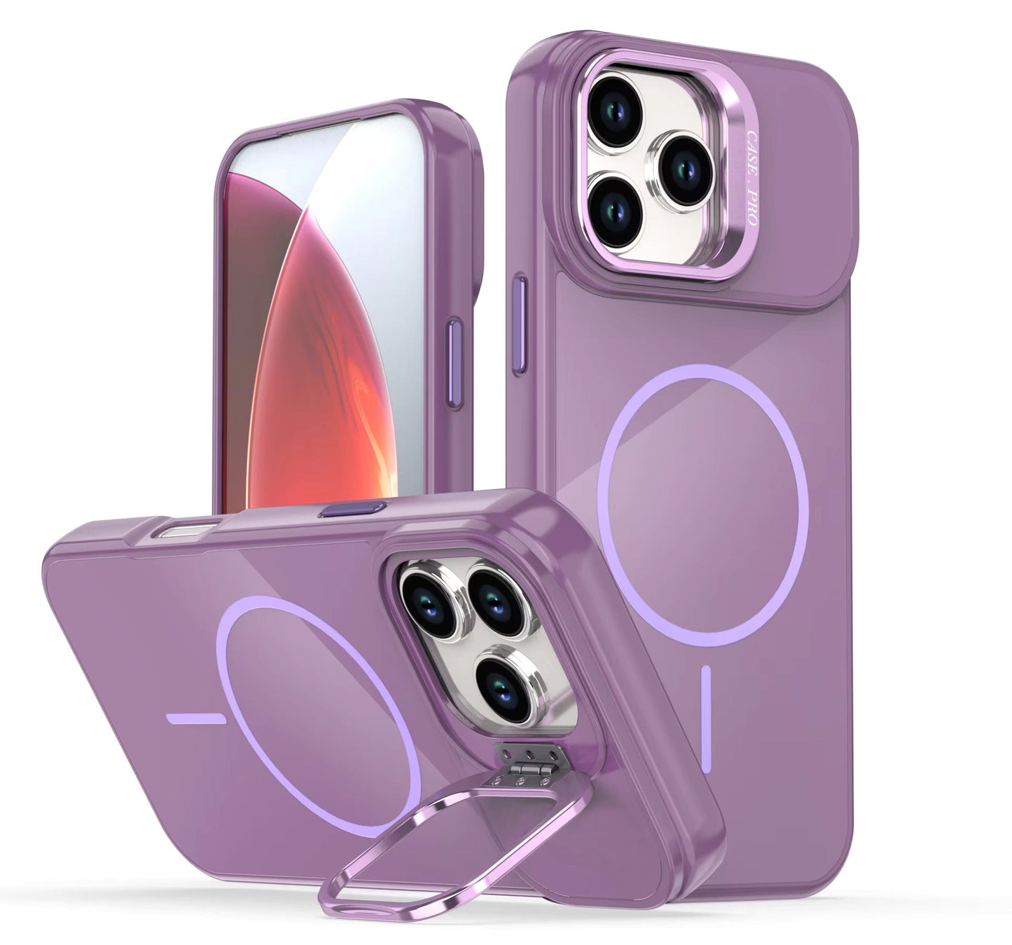 IPHONE 17 Compatible Built-in Stash Stand, Shockproof, Sturdy, Compatible with MagSafe Protection Stylish Cover, Compatible with IPHONE 17, PC76-IPH17PP - Premium Protection by