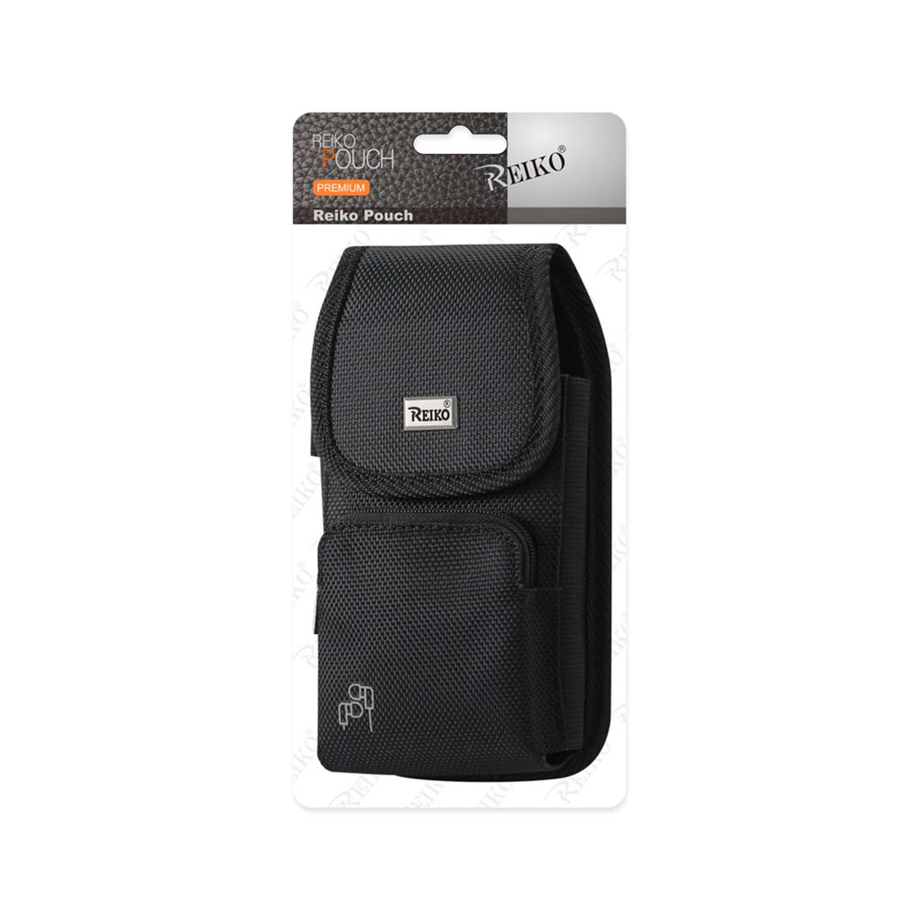 Vertical Rugged Pouch With Velcro And Belt Clip In Black (6.4X3.5X0.7 Inches) - Shockproof & Reliable
