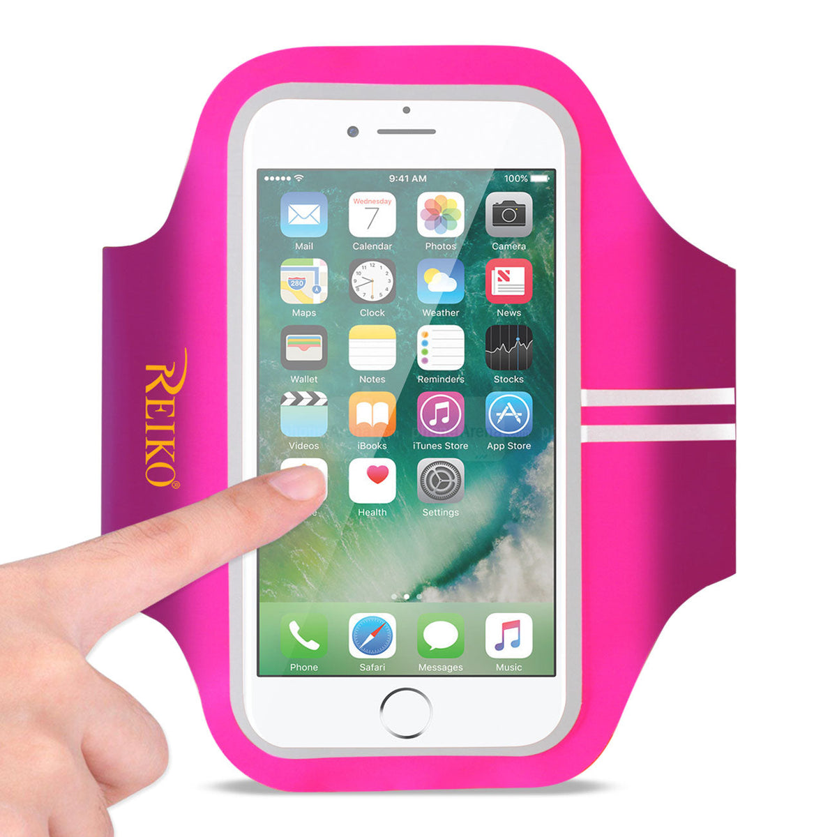 RUNNING SPORTS ARMBAND FOR 5.5 INCHES DEVICE IN PINK (5.5x5.5 INCHES) SAB03-UNI55PK - Heavy Duty & Reliable