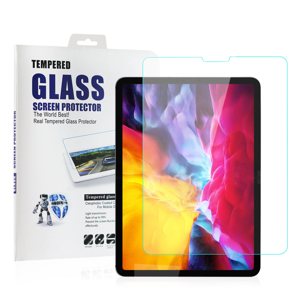 iPad Pro 11 (2020 & 2018) And iPad Pro 11 (2nd/1st Gen) 2.5D Super Durable Glass - Shockproof & Reliable