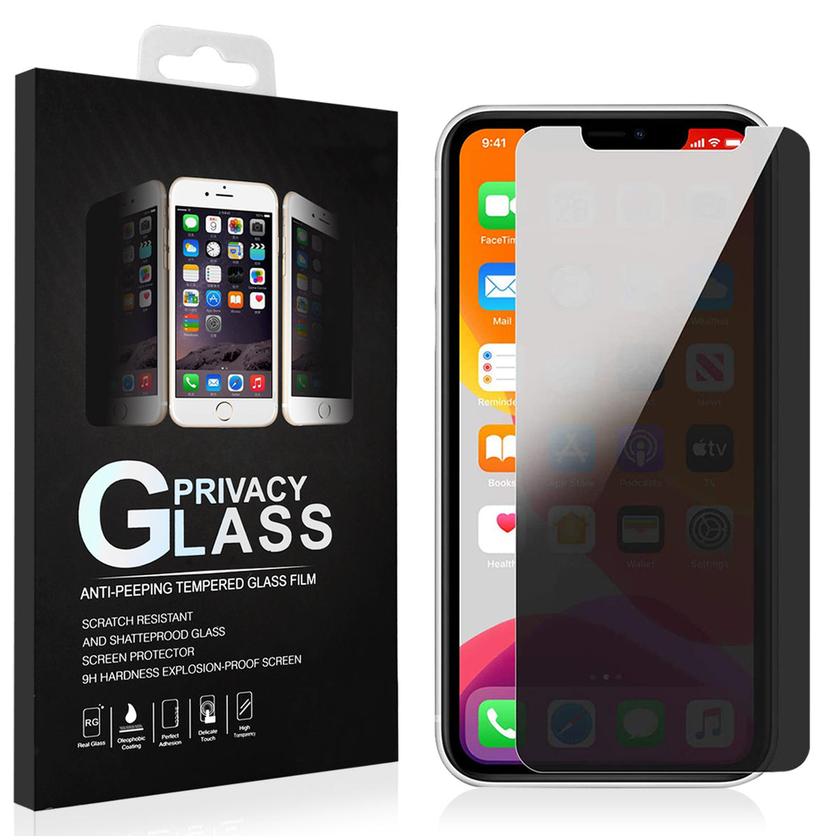 iPhone 12 Pro Compatible Apple iPhone 12 Pro Max Privacy Screen Protector In Black - Durable Protection by
