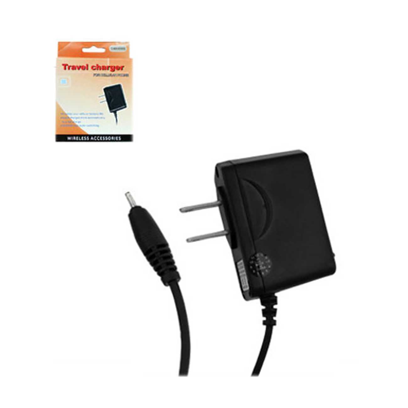 PORTABLE 3.5MM USB TRAVEL ADAPTER CHARGER WITH BUILT IN CABLE IN BLACKBLACK - Premium & Reliable