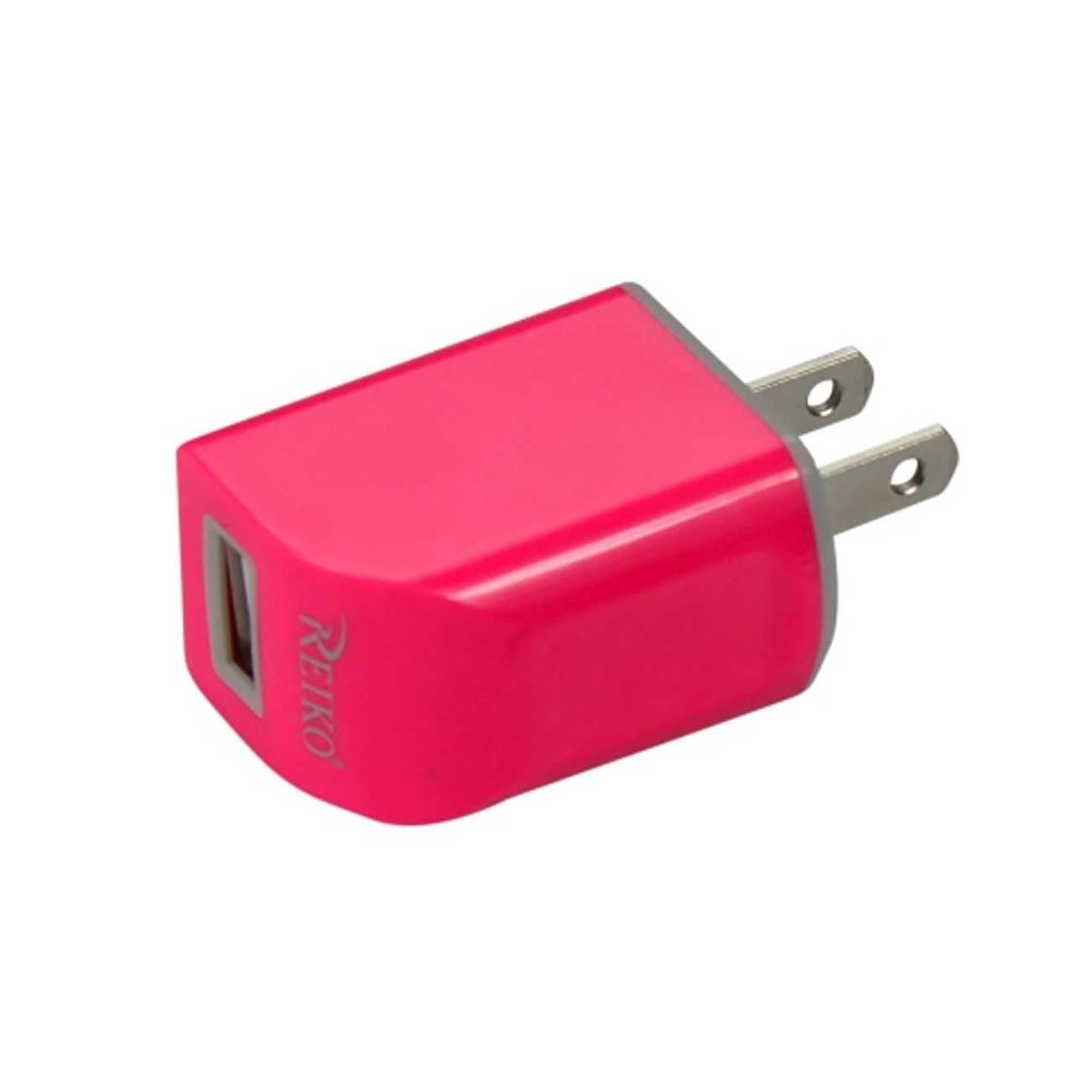 MICRO USB 1 AMP PORTABLE MICRO TRAVEL ADAPTER CHARGER WITH CABLE IN HOT PINK - Ultra-Slim & Reliable