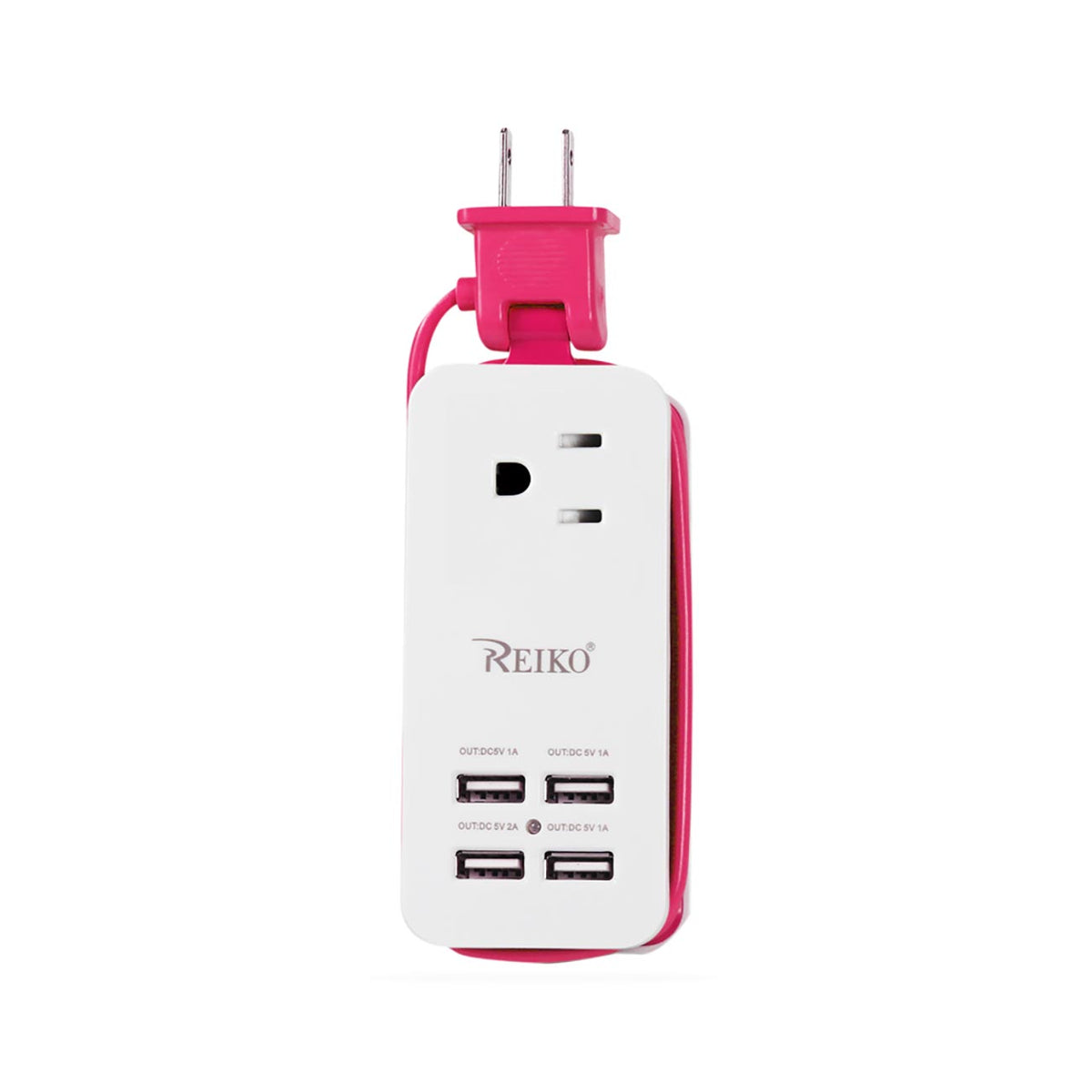 4.1 Amp 4 Usb Home Wall Charging Station In Hot Pink - Ultra-Slim & Reliable
