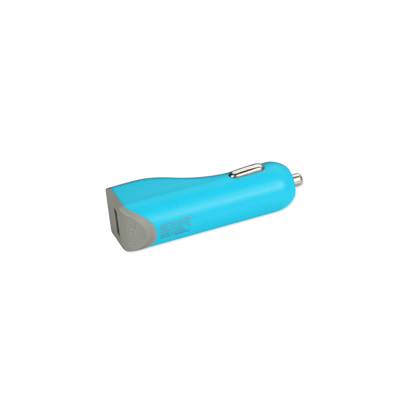 MICRO USB CAR CHARGER WITH DATA USB CABLE IN BLUE - Crystal Clear & Reliable