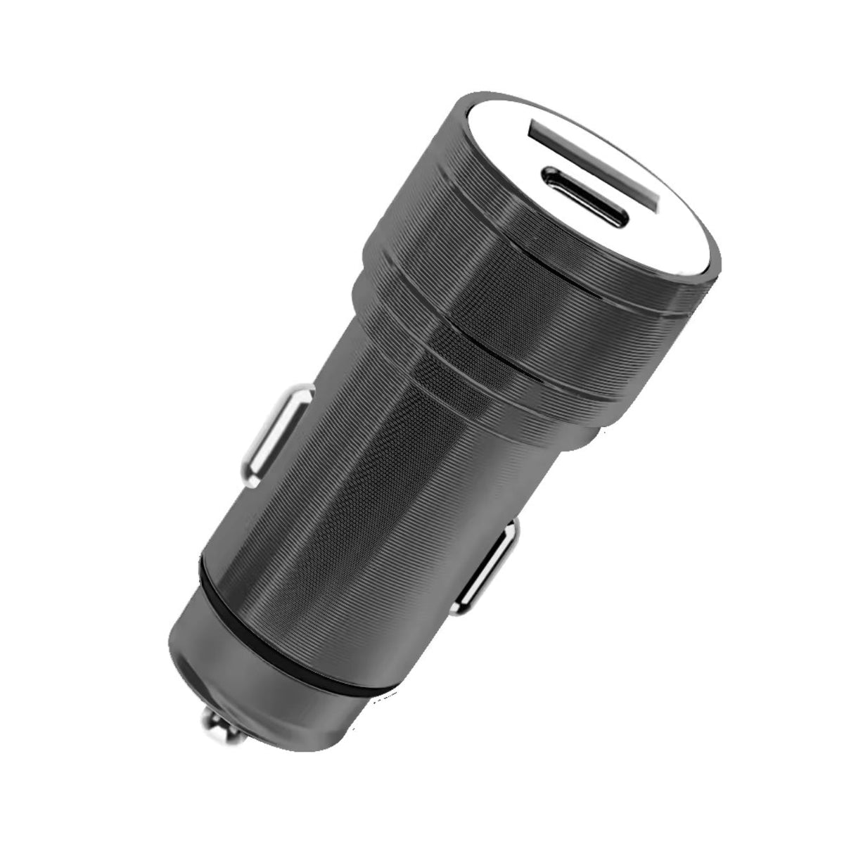 Power Delivery Dual Ports of USB and Type-CCar Charger/ Adapter In Black (12pcs) - Shockproof & Reliable