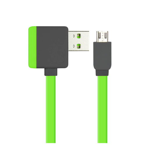 MICRO USB PIGGYBACK FLAT LIBERATOR USB CABLE 3.2FT IN GREEN - Shockproof & Reliable