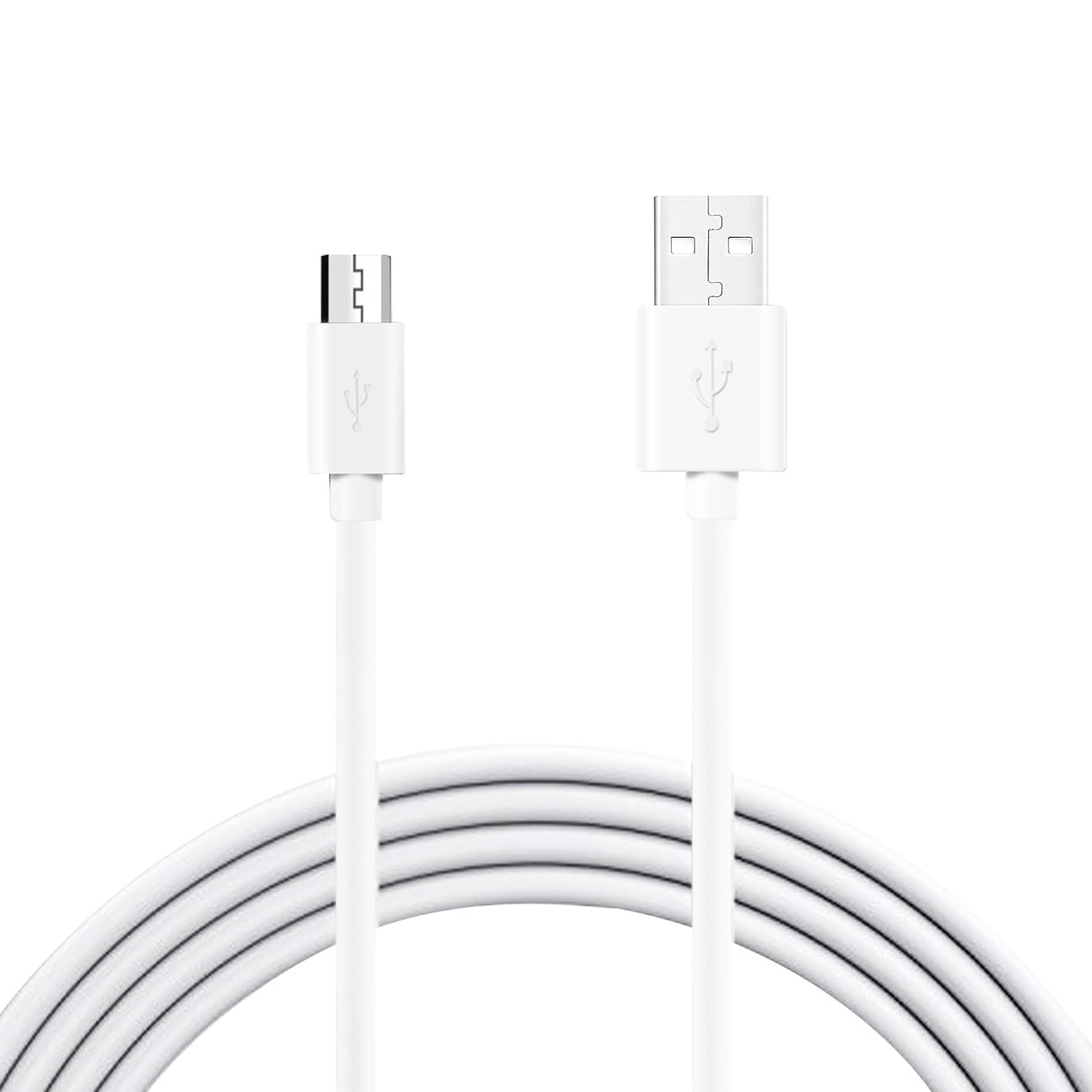 3.3FT PVC Material Micro USB 2.0 Data Cable In White And Simple Packaging-DC27A-MICROWH - Shockproof & Reliable