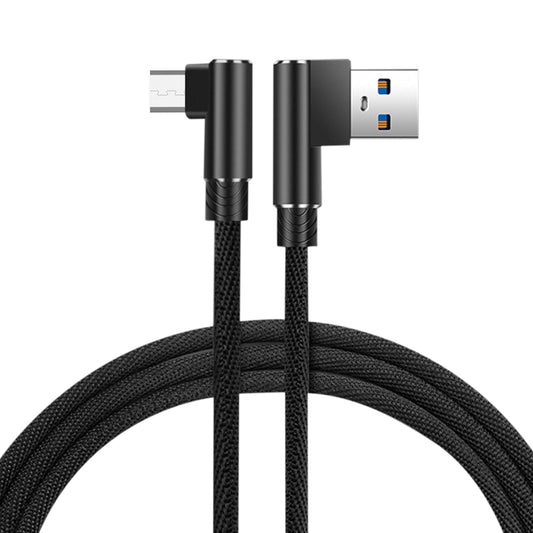 3.3FT Nylon Braided Material Micro USB 2.0 Data Cable In Black - Heavy Duty & Reliable