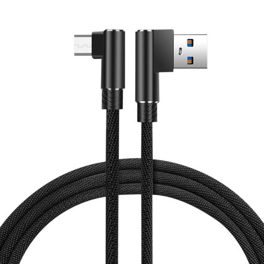 3.3FT Nylon Braided Material Micro USB 2.0 Data Cable In Black - Heavy Duty & Reliable