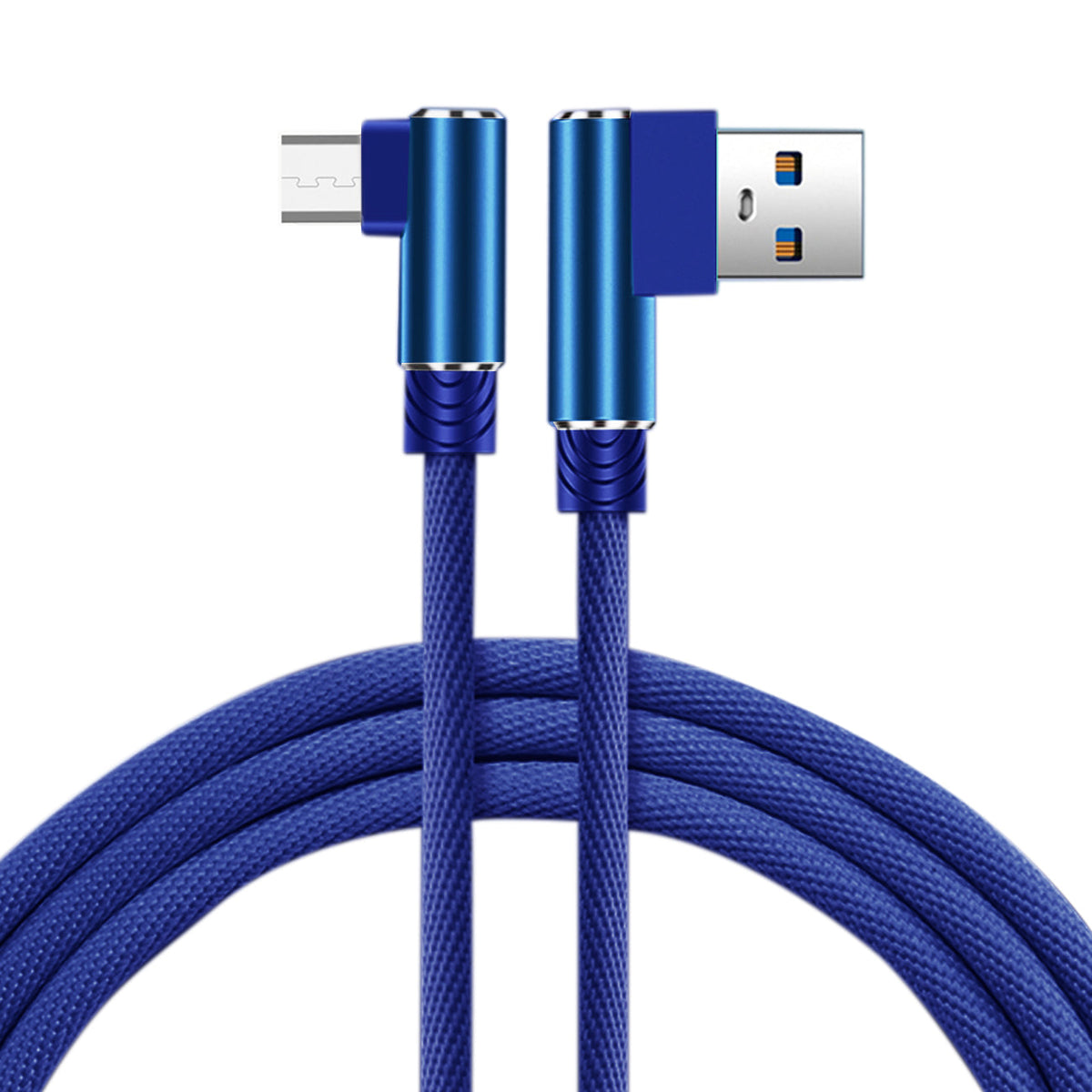 3.3FT Nylon Braided Material Micro USB 2.0 Data Cable In Blue - Ultra-Slim & Reliable