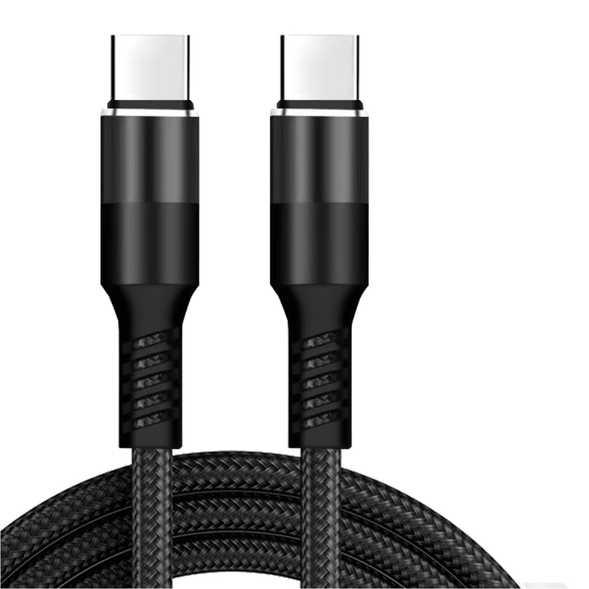 Power Delivery USB-C to C Fast Charging & Sync Nylon- Braided 10 FT Cable in Black - DC35-PDTYPEC10FTBK - Ultra-Slim & Reliable