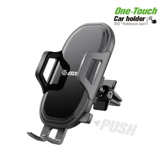 Universal Air Vent Car Mount Phone Holder only one touch to lock and release - Crystal Clear & Reliable