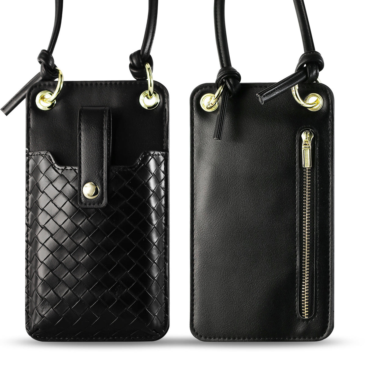 Leather Crossbody Phone Wallet Large Purse In Black•?ö7.0 INCH) - Ultra-Slim & Reliable