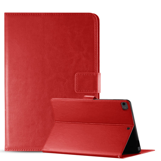 Leather Folio Cover Protective Case for 8" iPad mini 4/5/6 In Red - Heavy Duty & Reliable