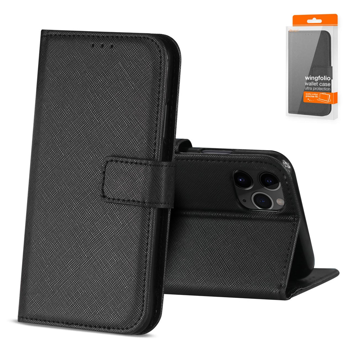 IPHONE 11 PRO Compatible APPLE IPHONE 11 PRO 3-In-1 Wallet Case In BLACK - Premium Protection by