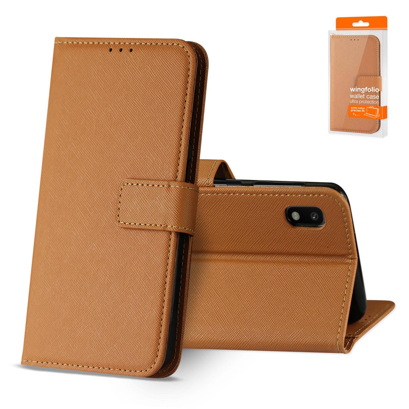 SAMSUNG GALAXY A10 3-In-1 Wallet Case In BROWN - Durable & Reliable