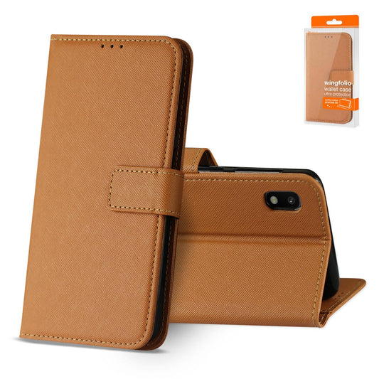 SAMSUNG GALAXY A10 3-In-1 Wallet Case In BROWN - Durable & Reliable
