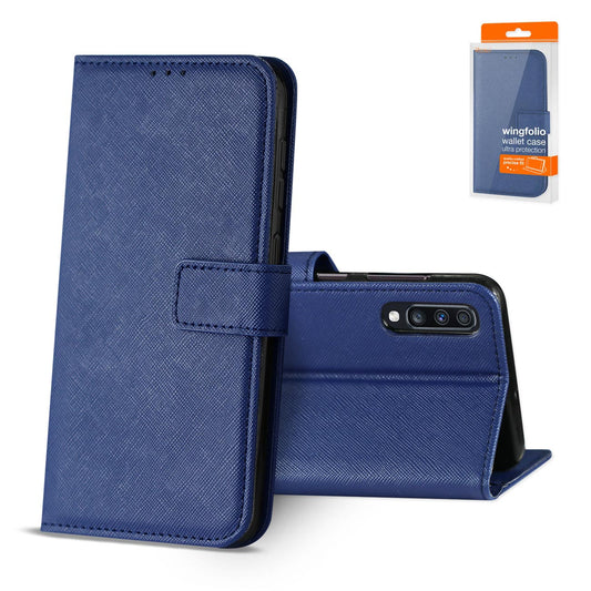 SAMSUNG GALAXY A70 3-In-1 Wallet Case In BLUE - Heavy Duty & Reliable