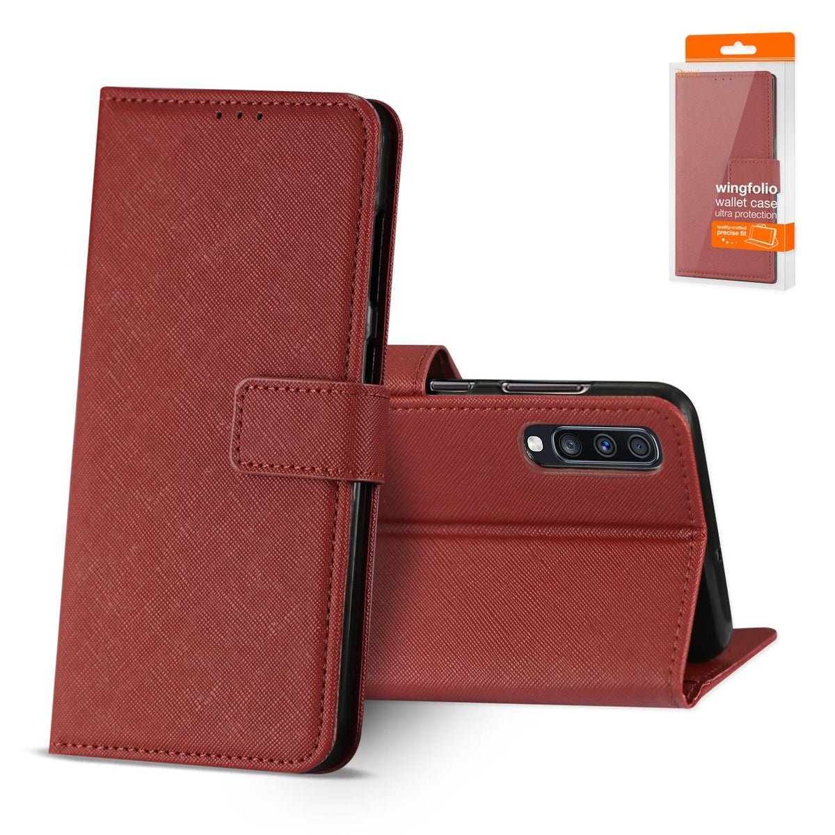 SAMSUNG GALAXY A70 3-In-1 Wallet Case In RED - Durable & Reliable