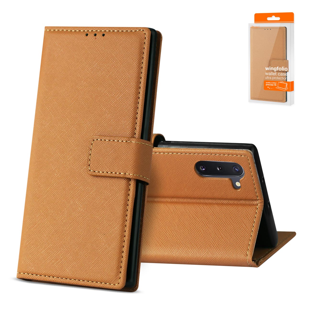SAMSUNG GALAXY NOTE 10 3-In-1 Wallet Case In BROWN - Premium & Reliable